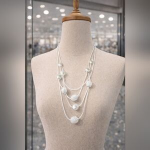 Women's gold crystal disc necklace